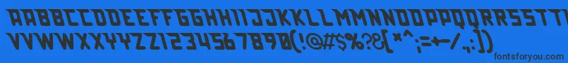 Lazerbeam Font – Black Fonts on Blue Background