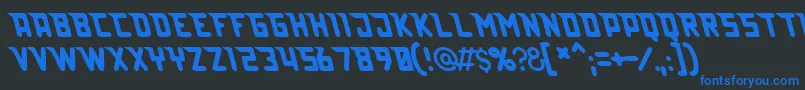 Lazerbeam Font – Blue Fonts on Black Background