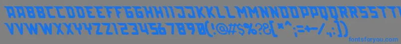 Lazerbeam Font – Blue Fonts on Gray Background