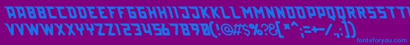 Lazerbeam Font – Blue Fonts on Purple Background