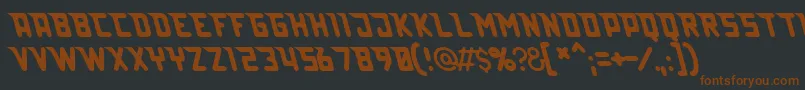 Lazerbeam Font – Brown Fonts on Black Background