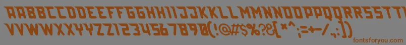 Lazerbeam Font – Brown Fonts on Gray Background