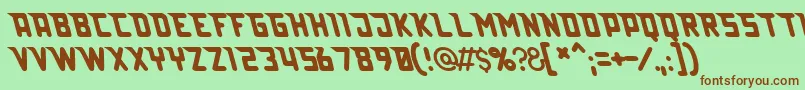 Lazerbeam Font – Brown Fonts on Green Background