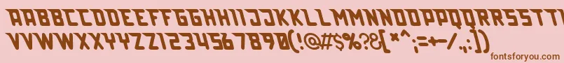 Lazerbeam Font – Brown Fonts on Pink Background