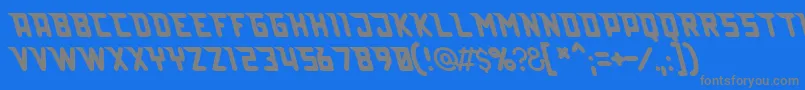 Lazerbeam Font – Gray Fonts on Blue Background