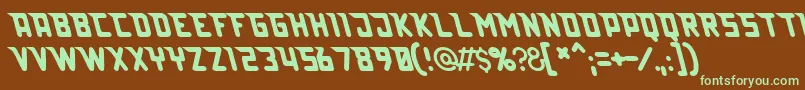 Lazerbeam Font – Green Fonts on Brown Background