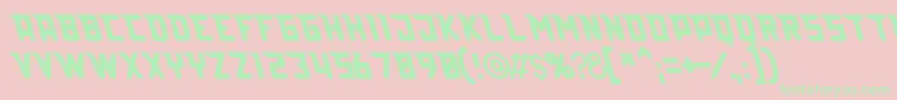 Lazerbeam Font – Green Fonts on Pink Background