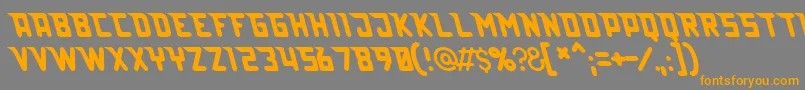 Lazerbeam Font – Orange Fonts on Gray Background