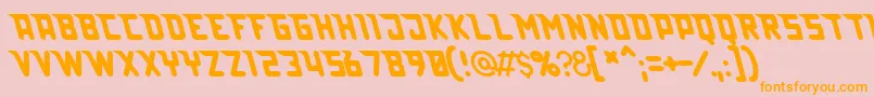 Lazerbeam Font – Orange Fonts on Pink Background