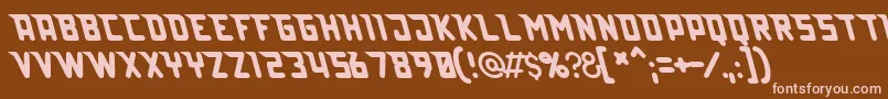 Lazerbeam Font – Pink Fonts on Brown Background