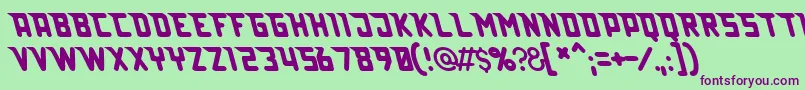 Lazerbeam Font – Purple Fonts on Green Background