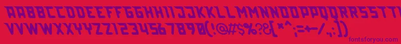 Lazerbeam Font – Purple Fonts on Red Background