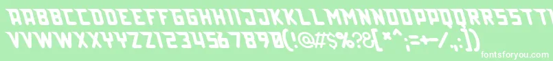 Lazerbeam Font – White Fonts on Green Background