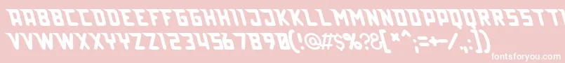 Lazerbeam Font – White Fonts on Pink Background