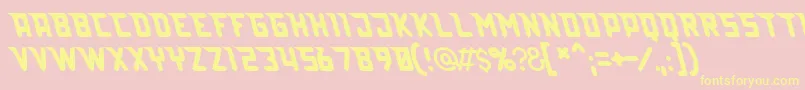 Lazerbeam Font – Yellow Fonts on Pink Background