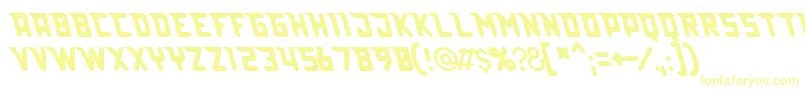 Lazerbeam Font – Yellow Fonts on White Background