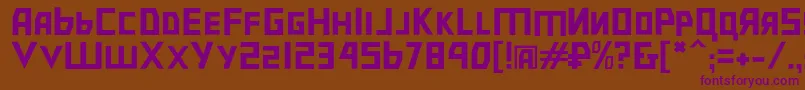Bolsheviklgt Font – Purple Fonts on Brown Background