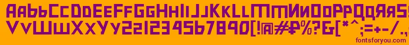 Bolsheviklgt Font – Purple Fonts on Orange Background