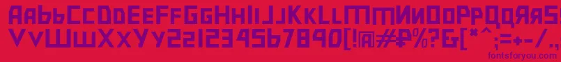 Bolsheviklgt Font – Purple Fonts on Red Background