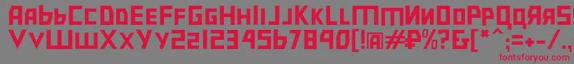 フォントBolsheviklgt – 赤い文字の灰色の背景