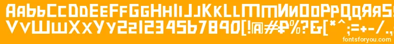 フォントBolsheviklgt – オレンジの背景に白い文字