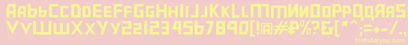 Bolsheviklgt Font – Yellow Fonts on Pink Background
