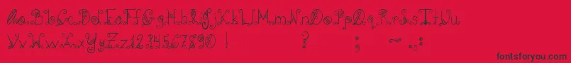 Pcgothicscroll Font – Black Fonts on Red Background