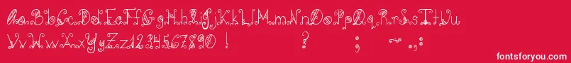Pcgothicscroll Font – White Fonts on Red Background