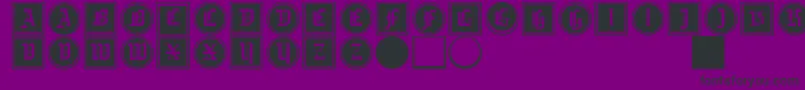 Gotikabuttonsdrei Font – Black Fonts on Purple Background