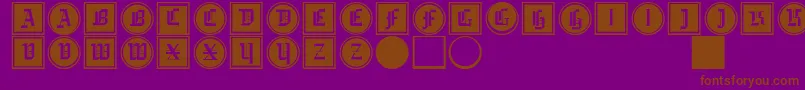 Gotikabuttonsdrei Font – Brown Fonts on Purple Background