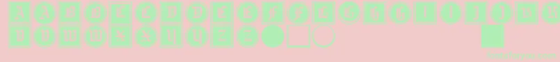 Gotikabuttonsdrei Font – Green Fonts on Pink Background