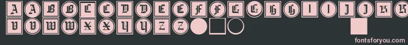 Gotikabuttonsdrei Font – Pink Fonts on Black Background