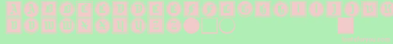 Gotikabuttonsdrei Font – Pink Fonts on Green Background