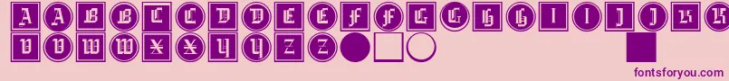 Gotikabuttonsdrei Font – Purple Fonts on Pink Background