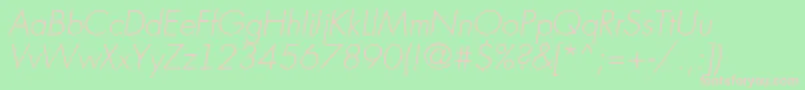 Futur17 Font – Pink Fonts on Green Background