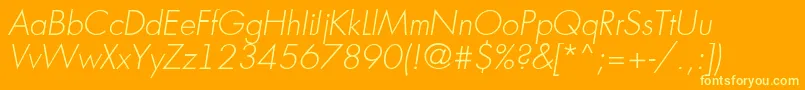 Futur17 Font – Yellow Fonts on Orange Background