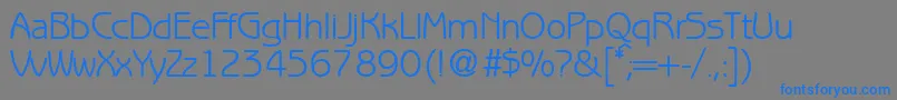 Шрифт BenjaminsansRegularDb – синие шрифты на сером фоне