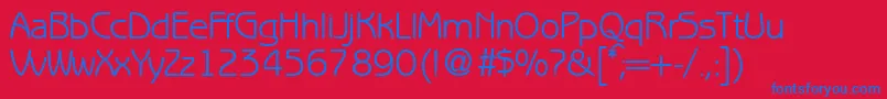 BenjaminsansRegularDb Font – Blue Fonts on Red Background