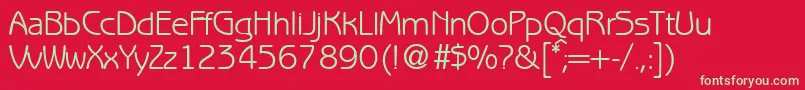 BenjaminsansRegularDb Font – Green Fonts on Red Background