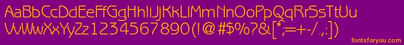 BenjaminsansRegularDb Font – Orange Fonts on Purple Background