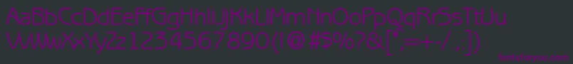 Czcionka BenjaminsansRegularDb – fioletowe czcionki na czarnym tle