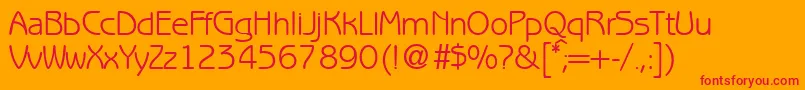 BenjaminsansRegularDb Font – Red Fonts on Orange Background