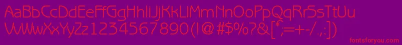 BenjaminsansRegularDb Font – Red Fonts on Purple Background