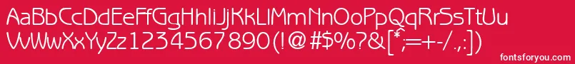 BenjaminsansRegularDb Font – White Fonts on Red Background