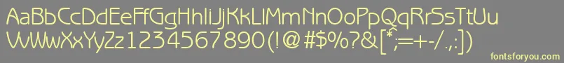 BenjaminsansRegularDb Font – Yellow Fonts on Gray Background