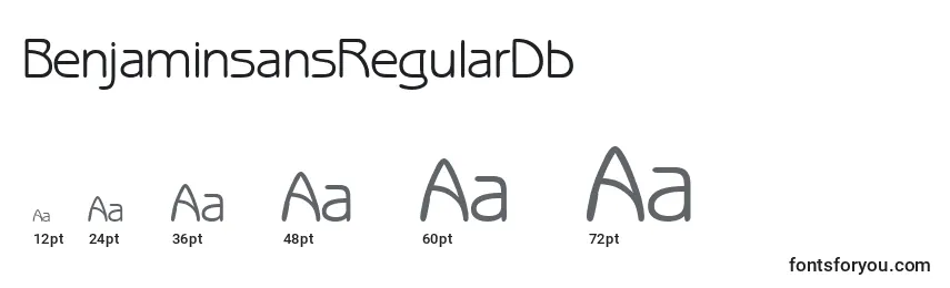 Размеры шрифта BenjaminsansRegularDb