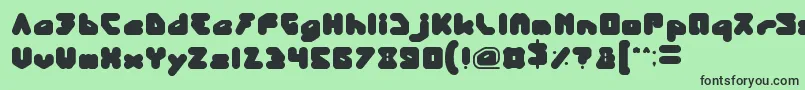 Шрифт PandaRobot – чёрные шрифты на зелёном фоне