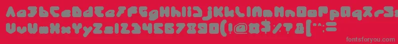 PandaRobot-fontti – harmaat kirjasimet punaisella taustalla