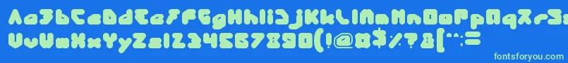 PandaRobot Font – Green Fonts on Blue Background