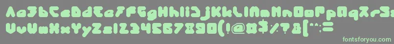 PandaRobot Font – Green Fonts on Gray Background